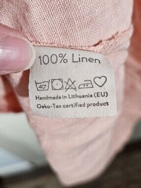 100% Linen MagicLinen Dusty Pink Sleeveless High-Low Tunic Dress